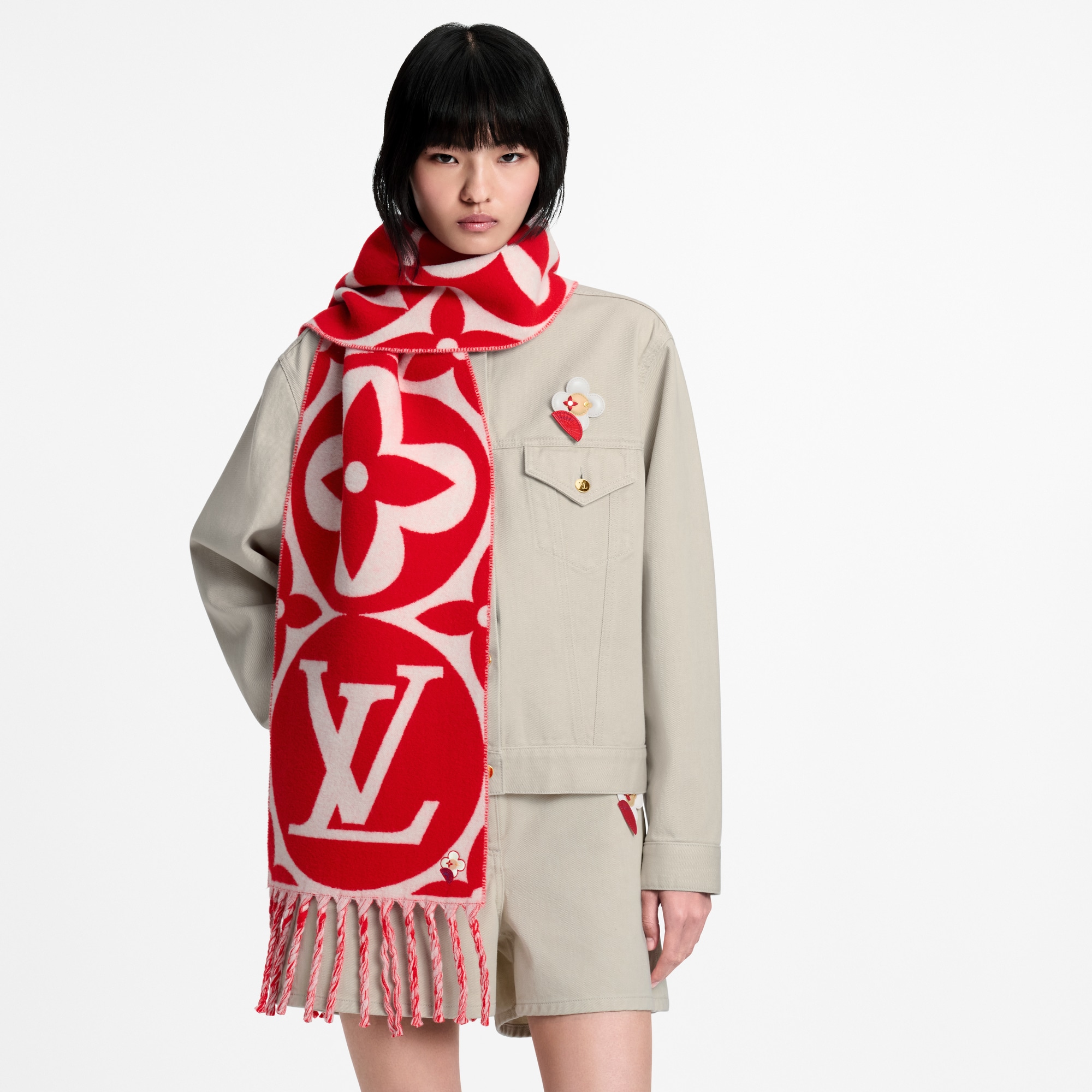 Red - Women - Luxury Scarves for Women | LOUIS VUITTON HONG KONG